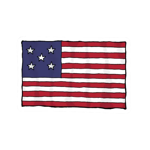 American Flag Sticker