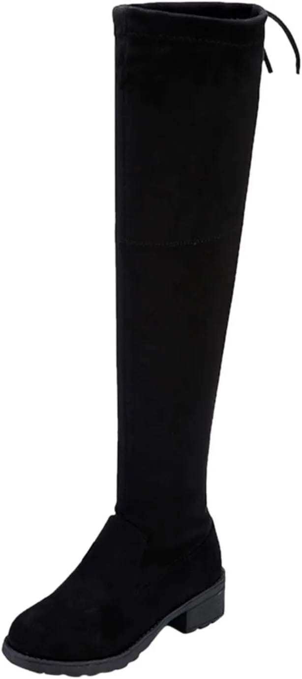 Ankle Boots For Women Lug Sole Over Knee Boots Strappy Suede Thigh High Boots Knee High Boots Tall Bootie