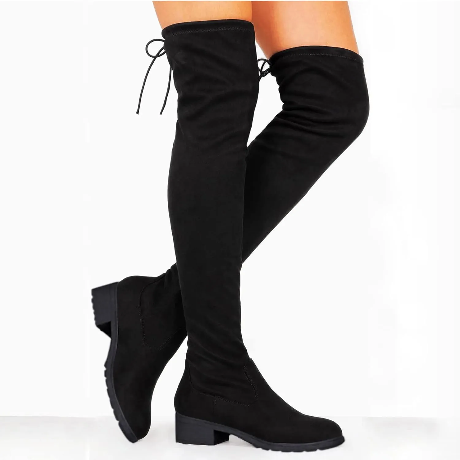 Ankle Boots For Women Lug Sole Over Knee Boots Strappy Suede Thigh High Boots Knee High Boots Tall Bootie