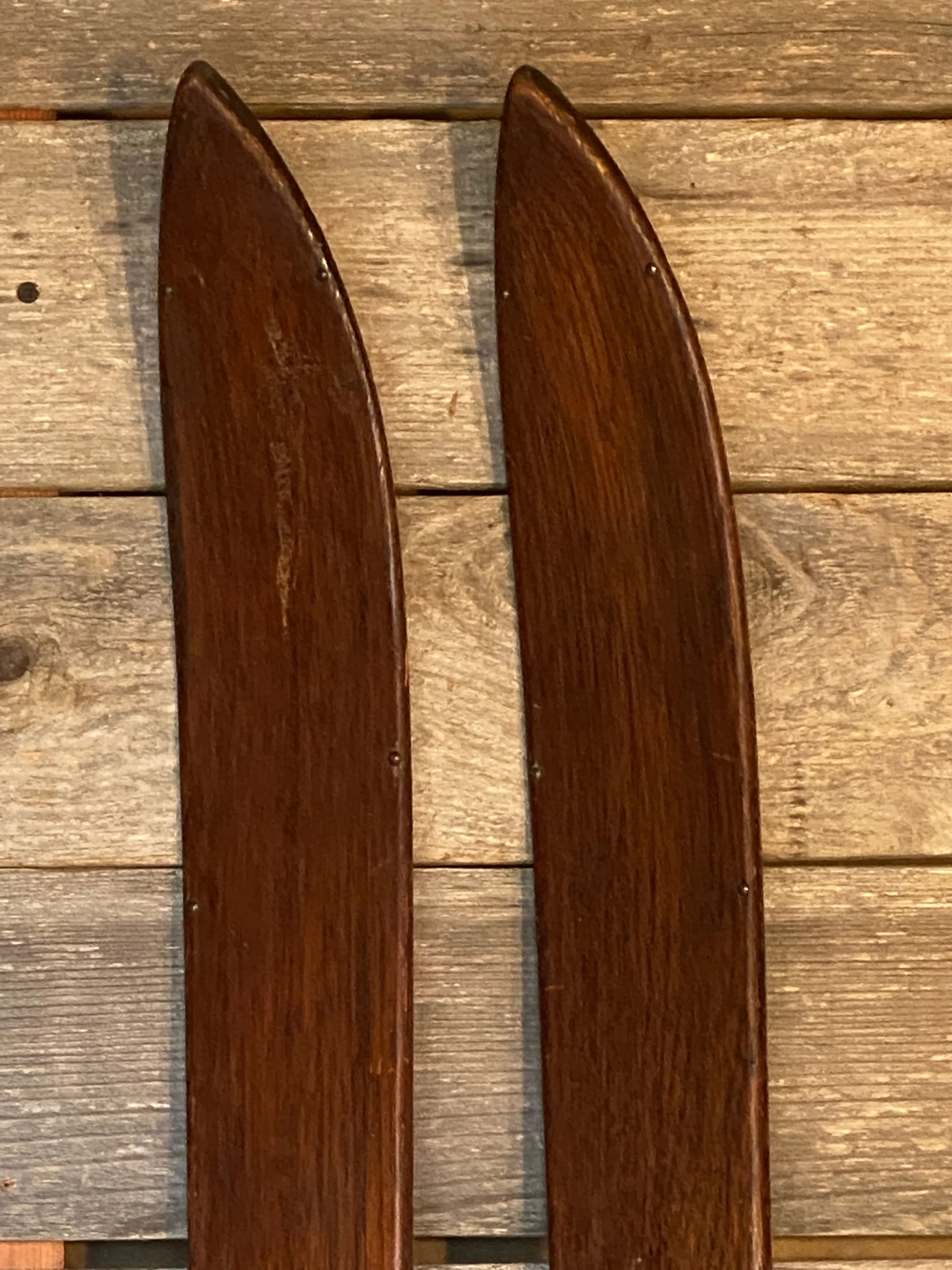 Antique Hand Carved Ridgetop Skis