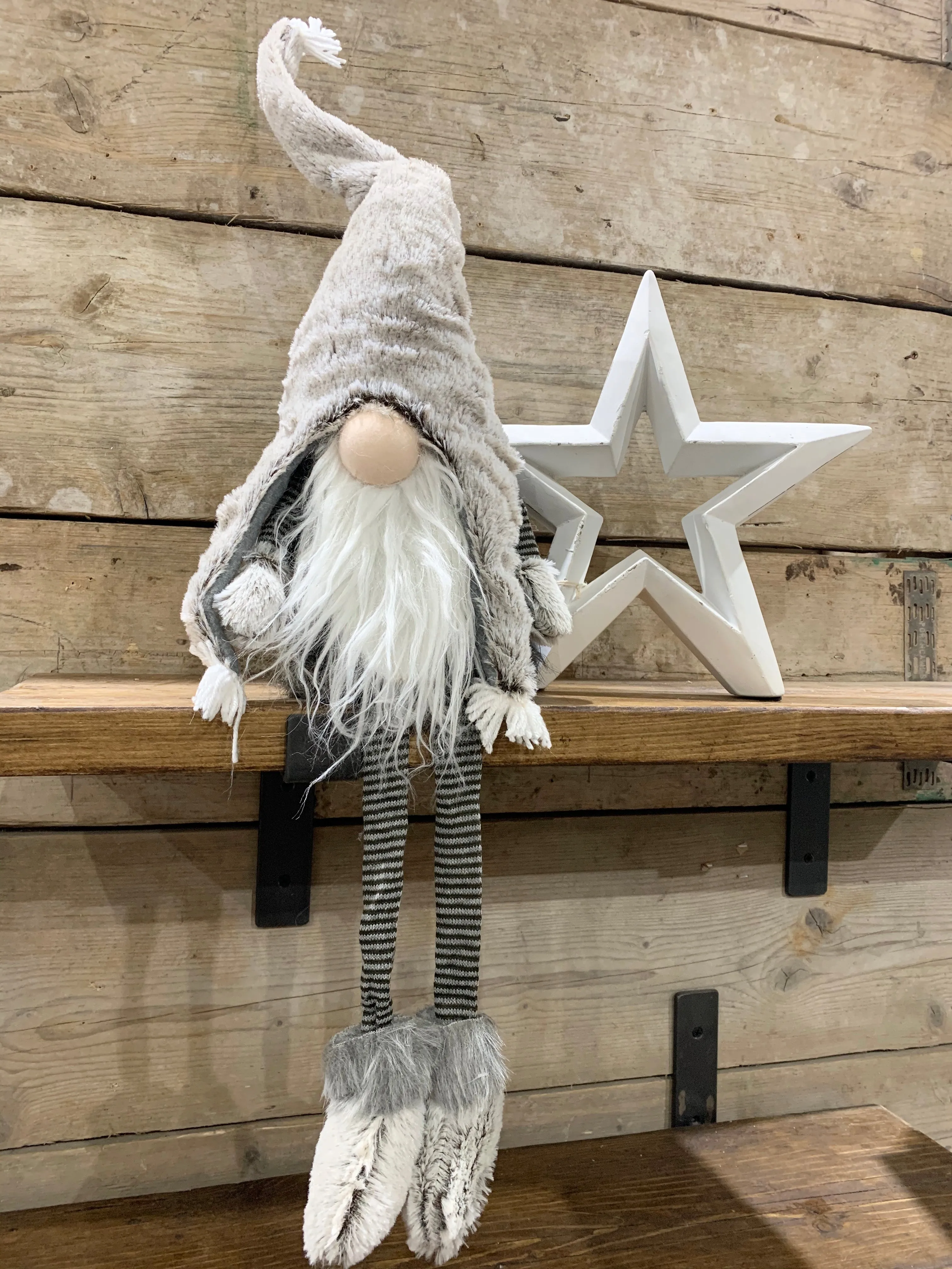 Arthur Grey Faux Fur Sitting Gonk