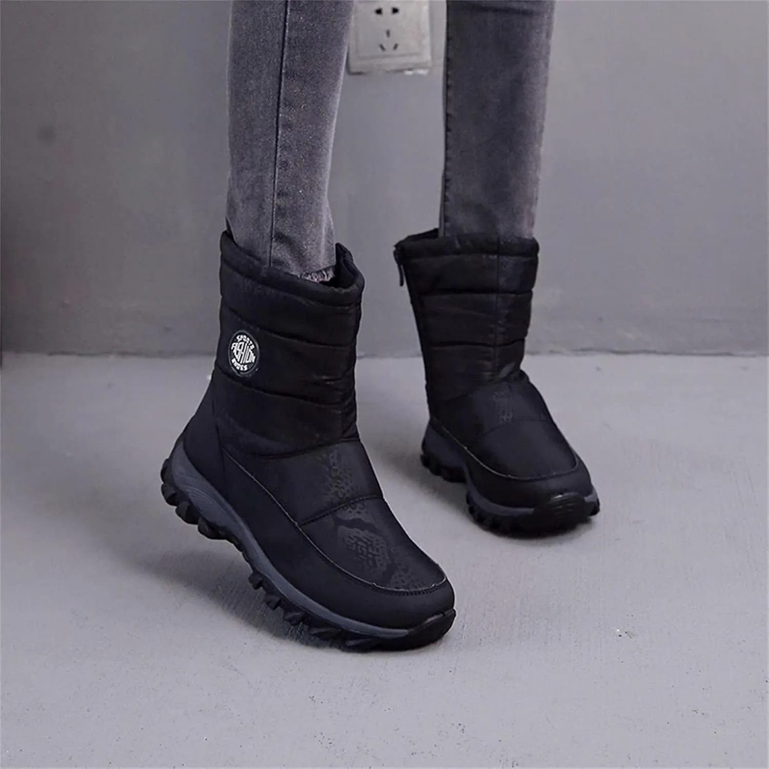 Bcshiye Women's Winter Snow Boots Fashion Outdoor Mid Calf Boot Waterproof Lightweight Warm Anti Slip Ankle Booties
