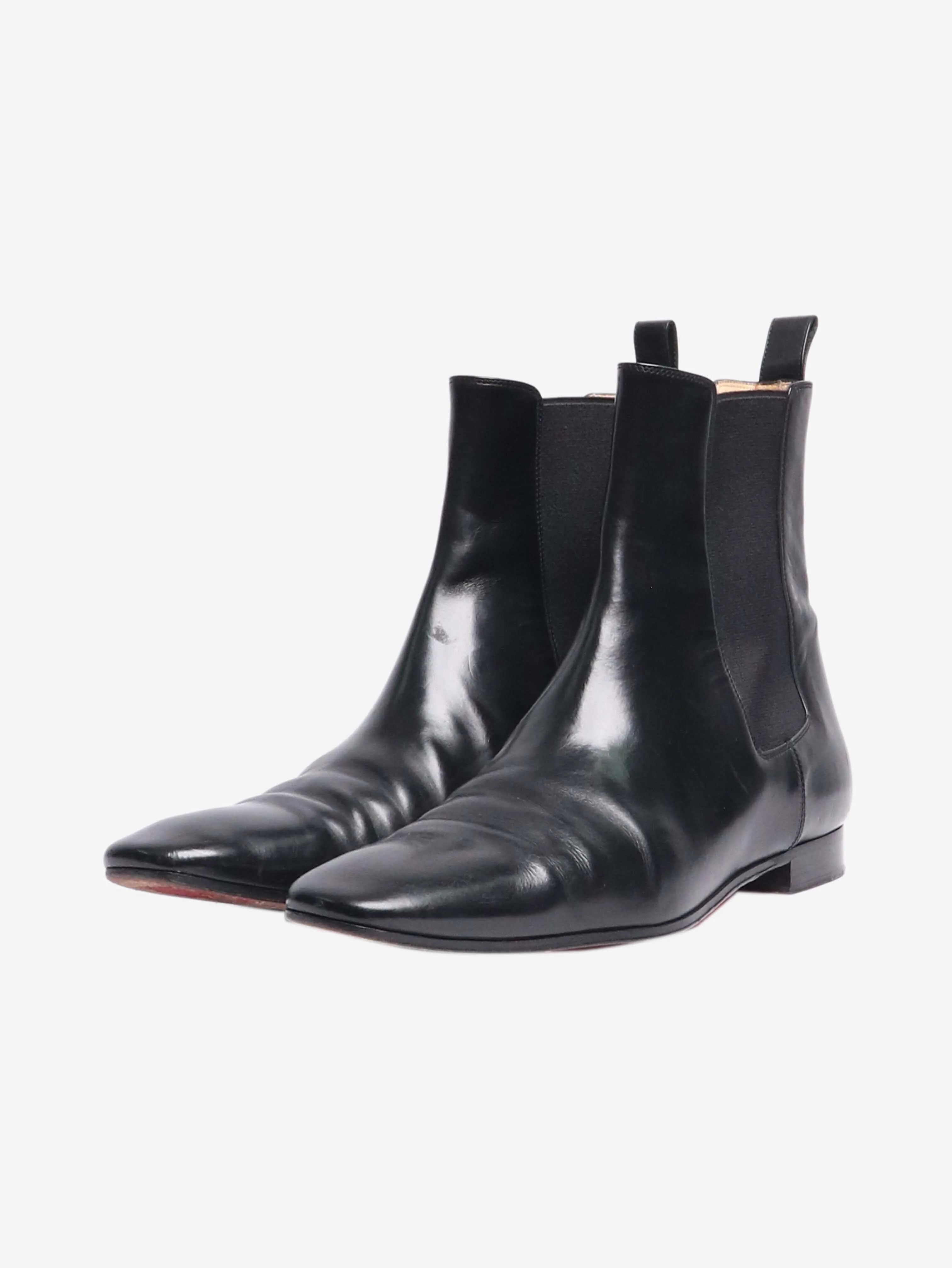 Black leather Chelsea boots - size EU 40.5