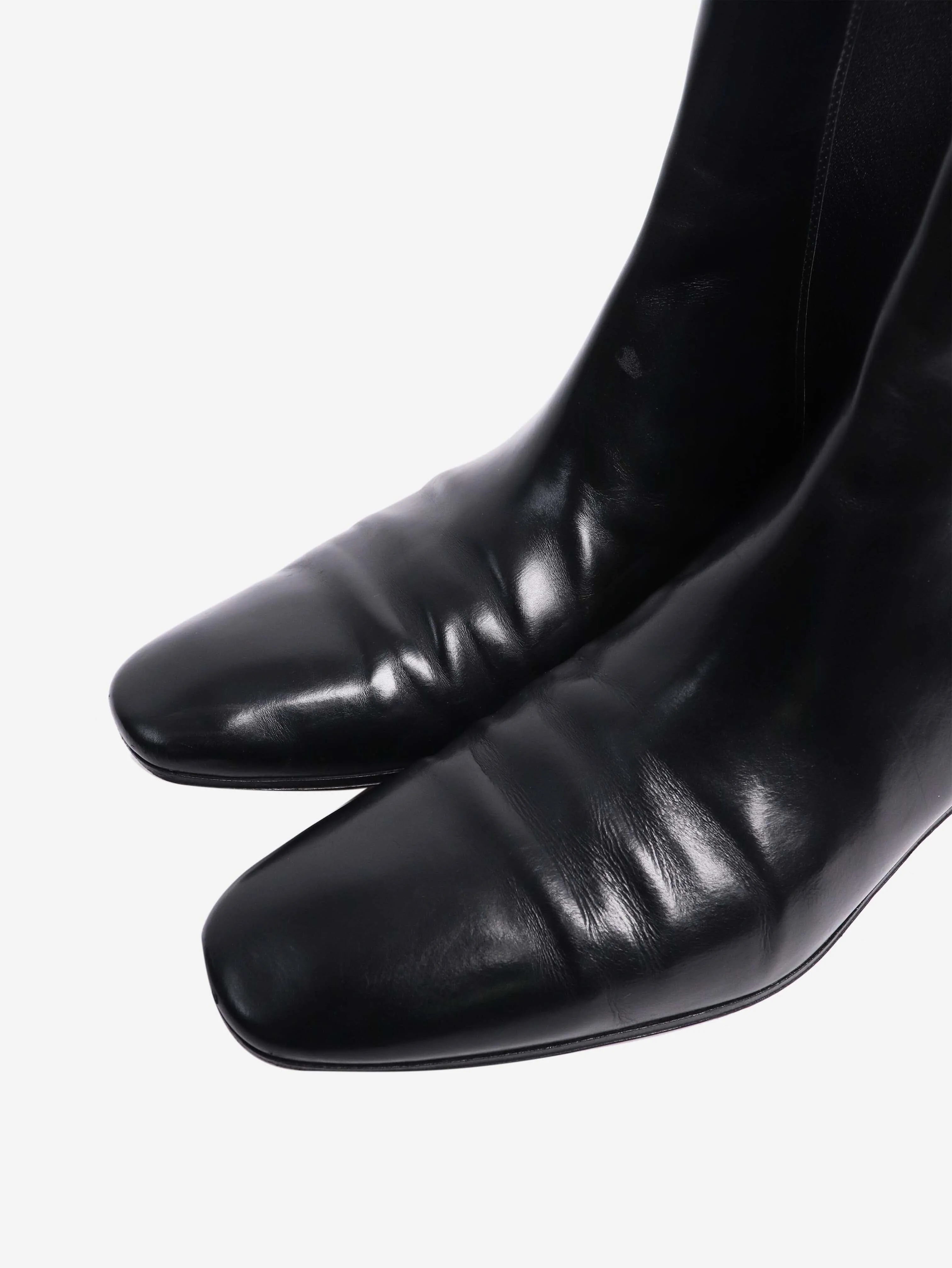 Black leather Chelsea boots - size EU 40.5