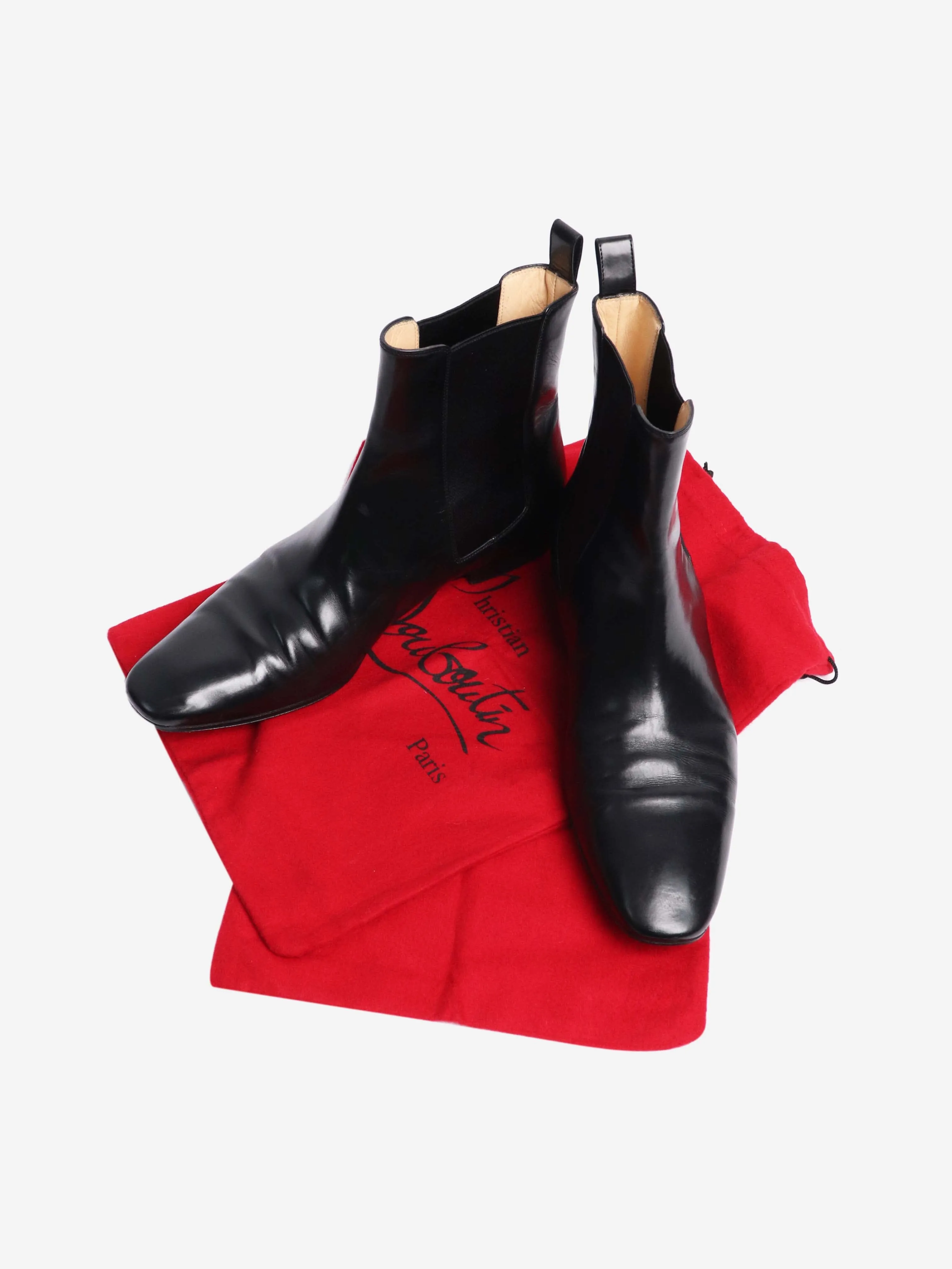 Black leather Chelsea boots - size EU 40.5