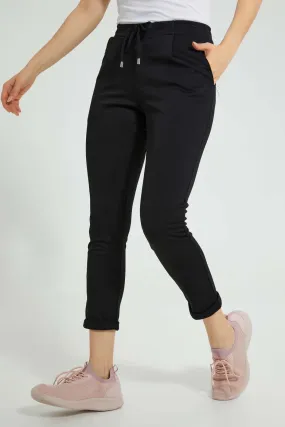 Black Tapered Fit Trouser