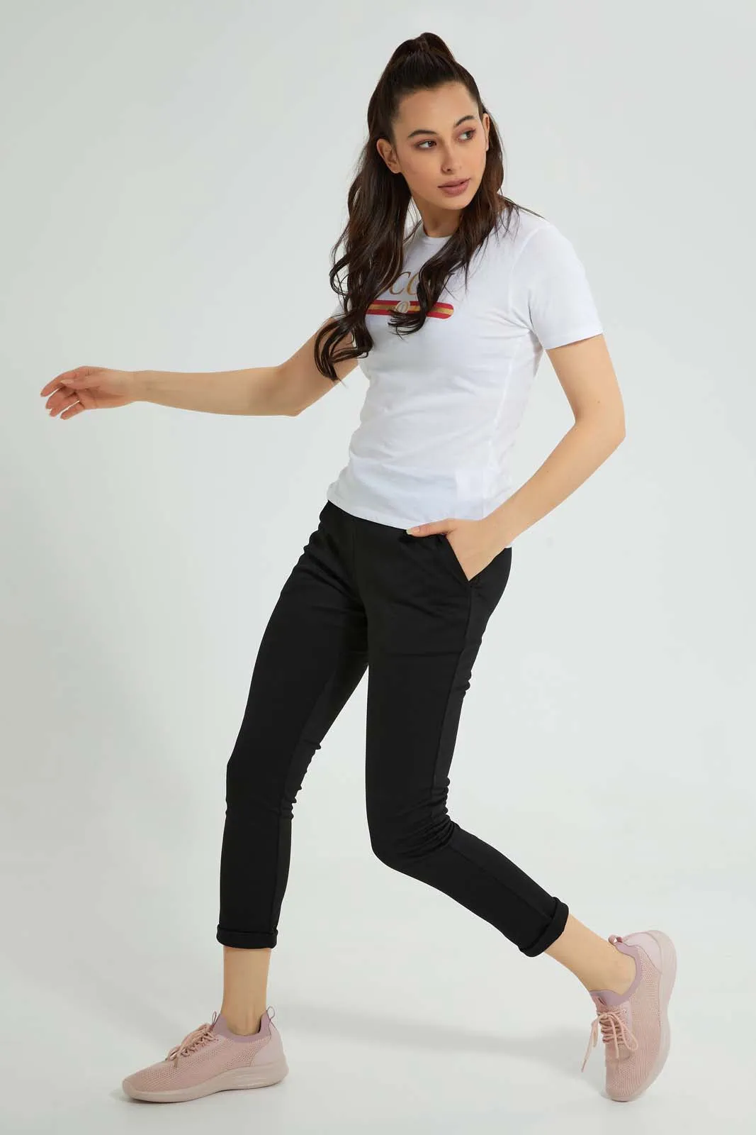 Black Tapered Fit Trouser