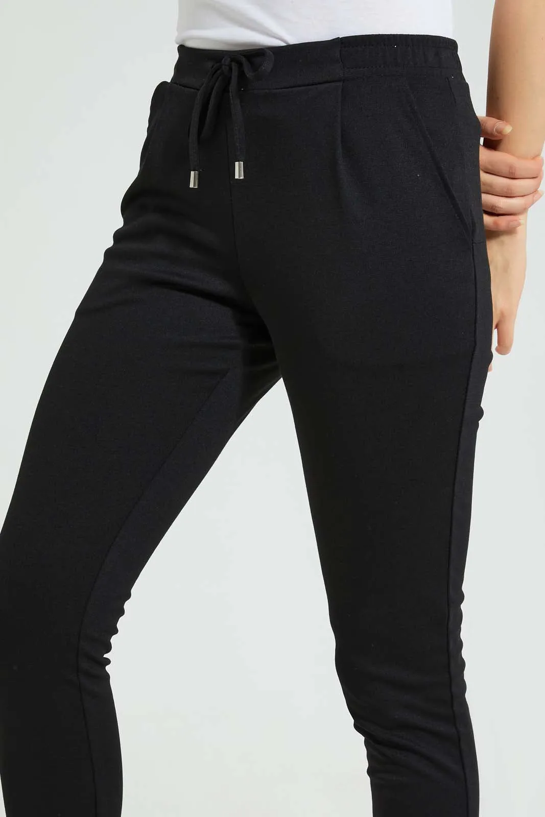 Black Tapered Fit Trouser