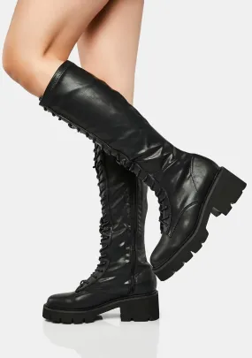 Bobbi Knee-High Combat Boots
