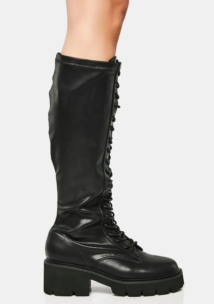 Bobbi Knee-High Combat Boots
