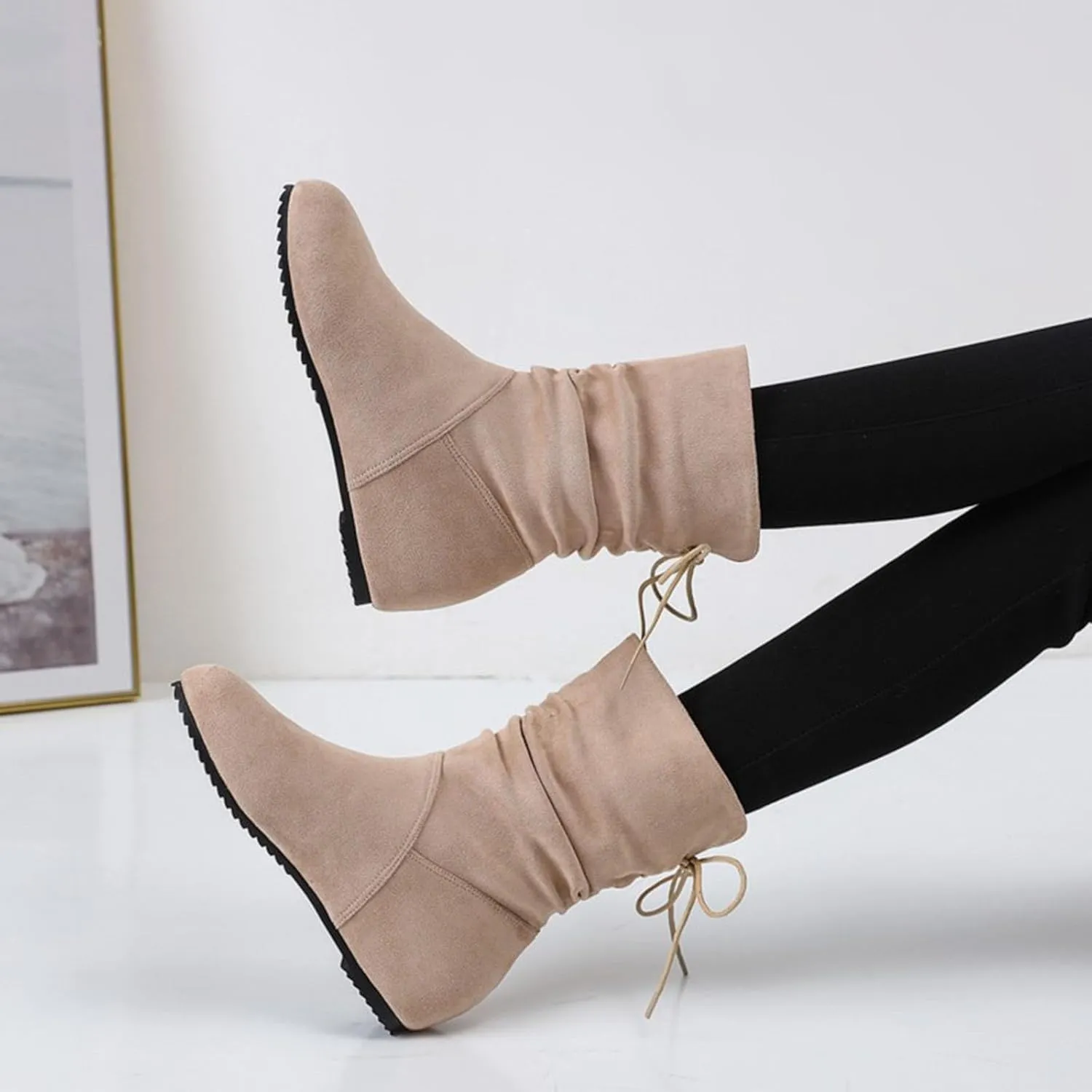 Booties for Women Womens Wide Cowboy Boots Winter Women Boots Orthotic Boots for Women Women'S Wedge Boots Comfortable Ankle Wedge Booties Women's Wide Width Brown Ankle Boots