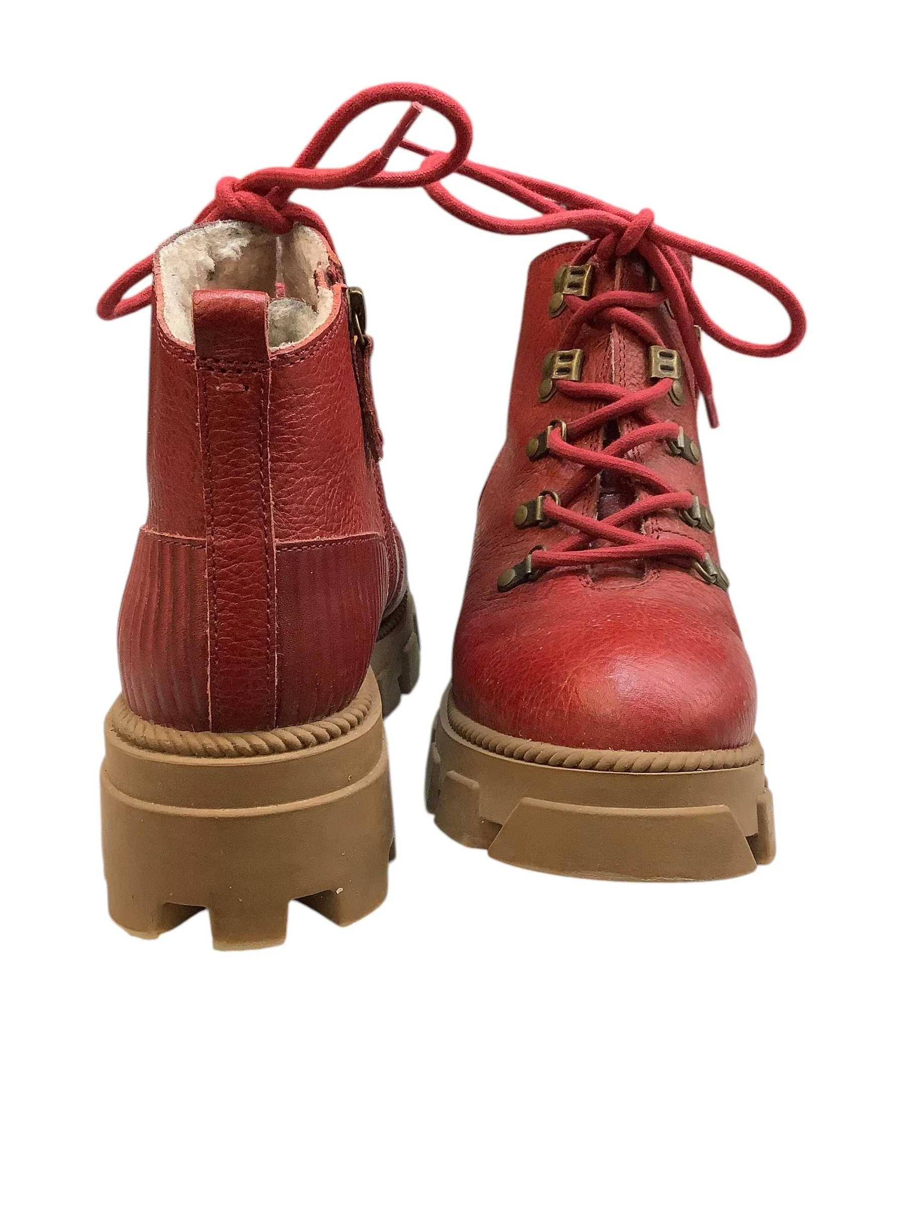 Boots Combat By Kelsi Dagger In Red, Size: 10