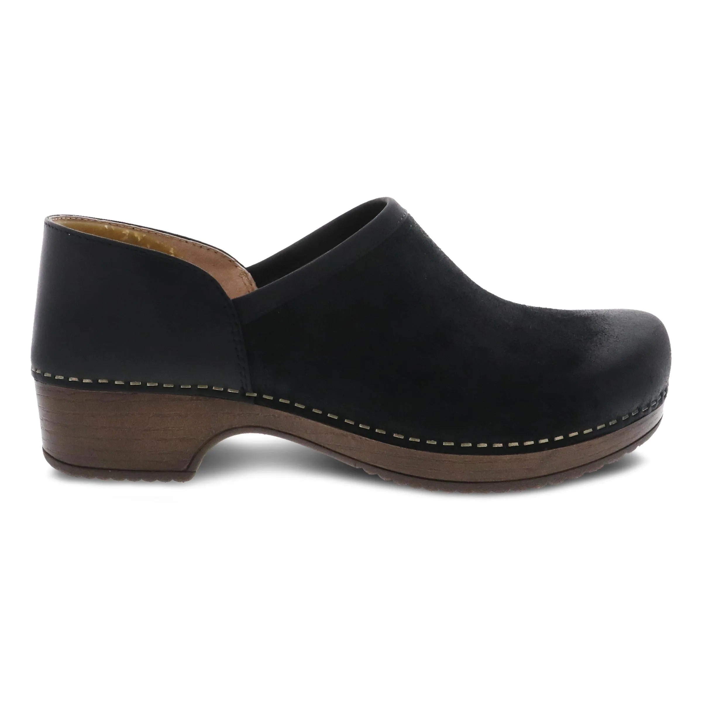 Brenna Black Burnished Suede