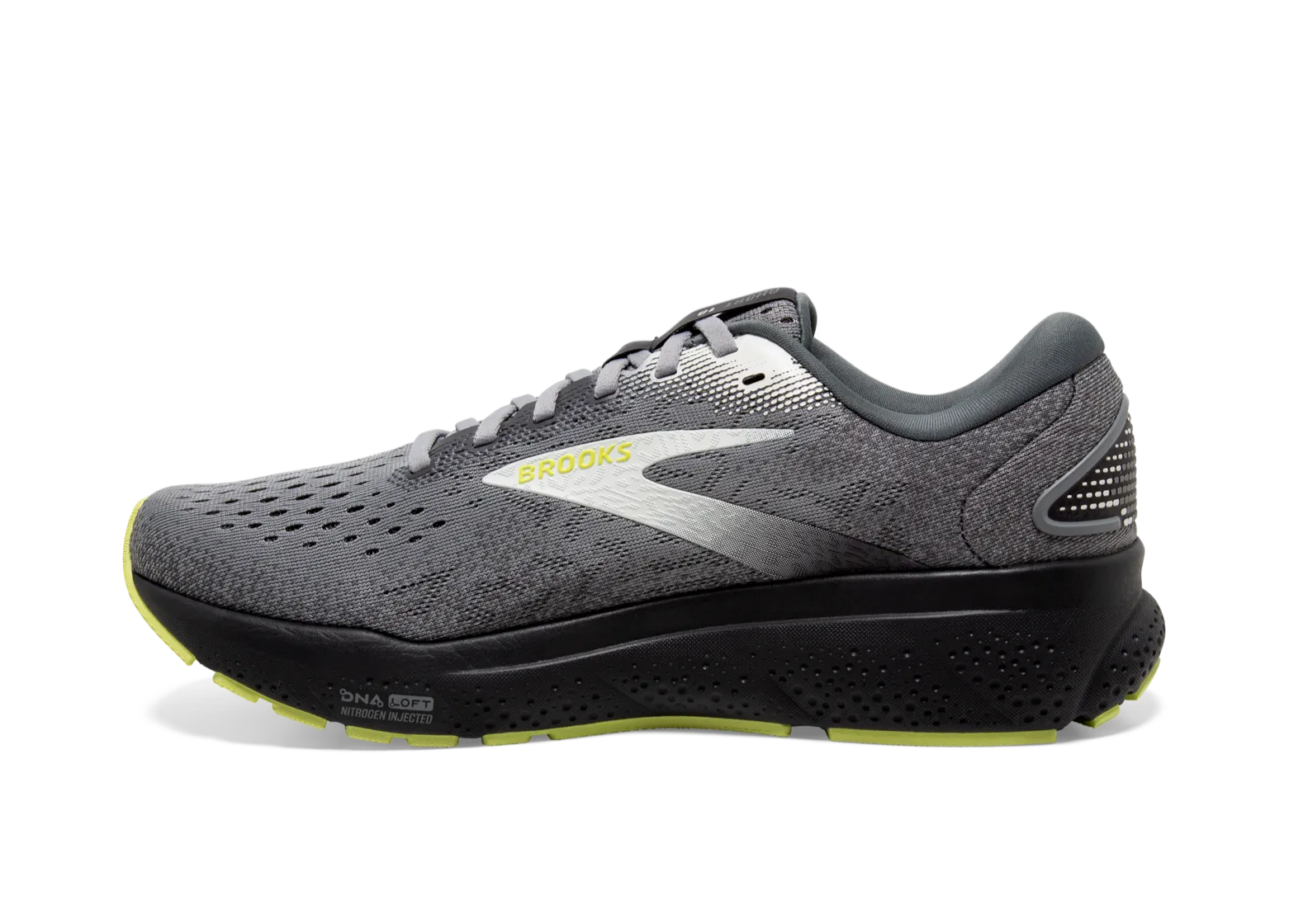 Brooks Ghost 16 (2E Width) - Primer/Grey/Lime (Mens)