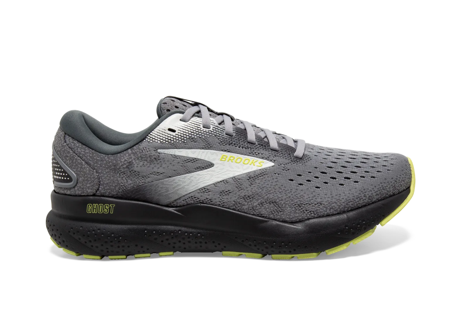 Brooks Ghost 16 (2E Width) - Primer/Grey/Lime (Mens)