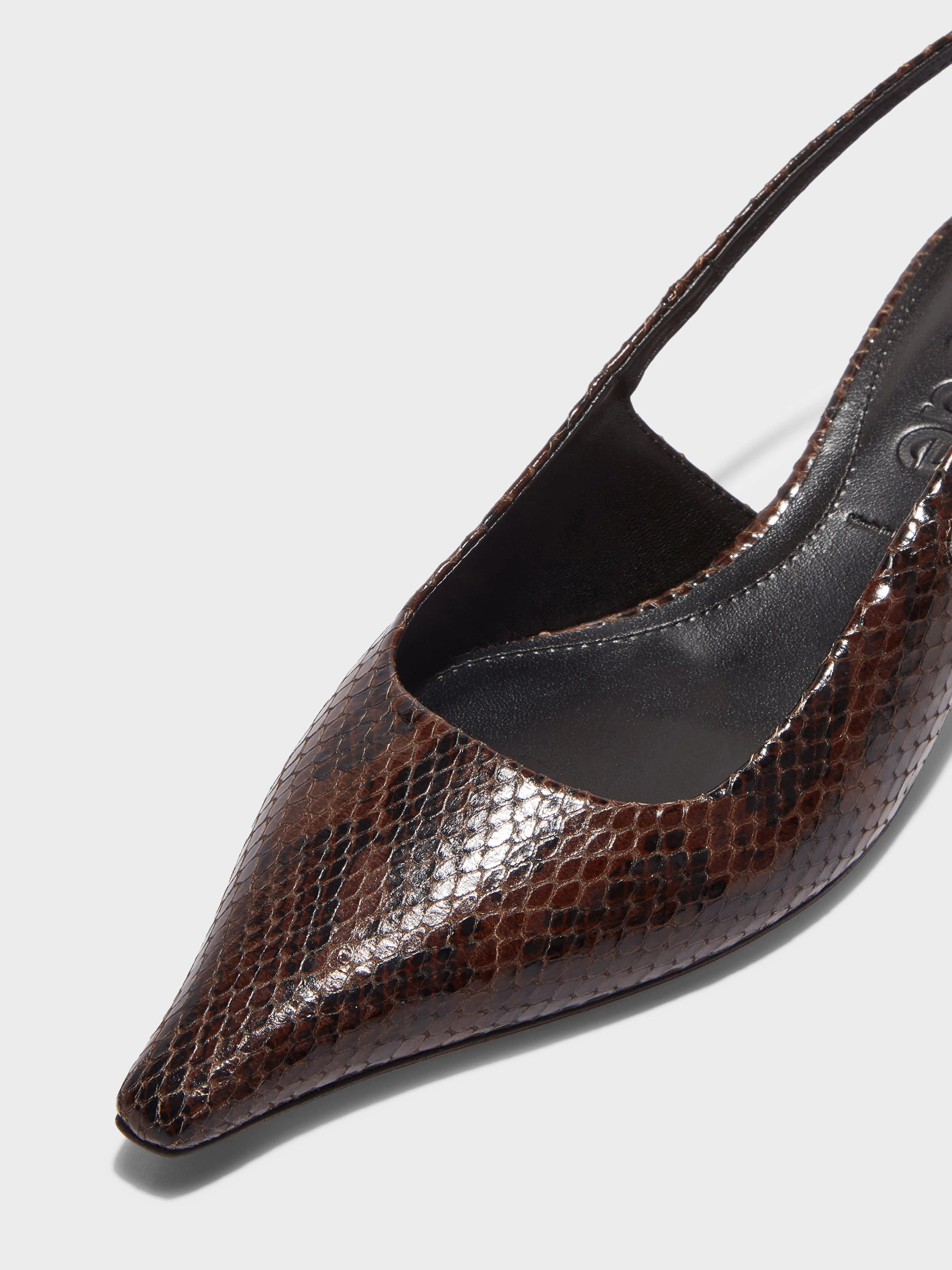 Elegant Catrina Leather Slingback Pumps with Adjustable Strap