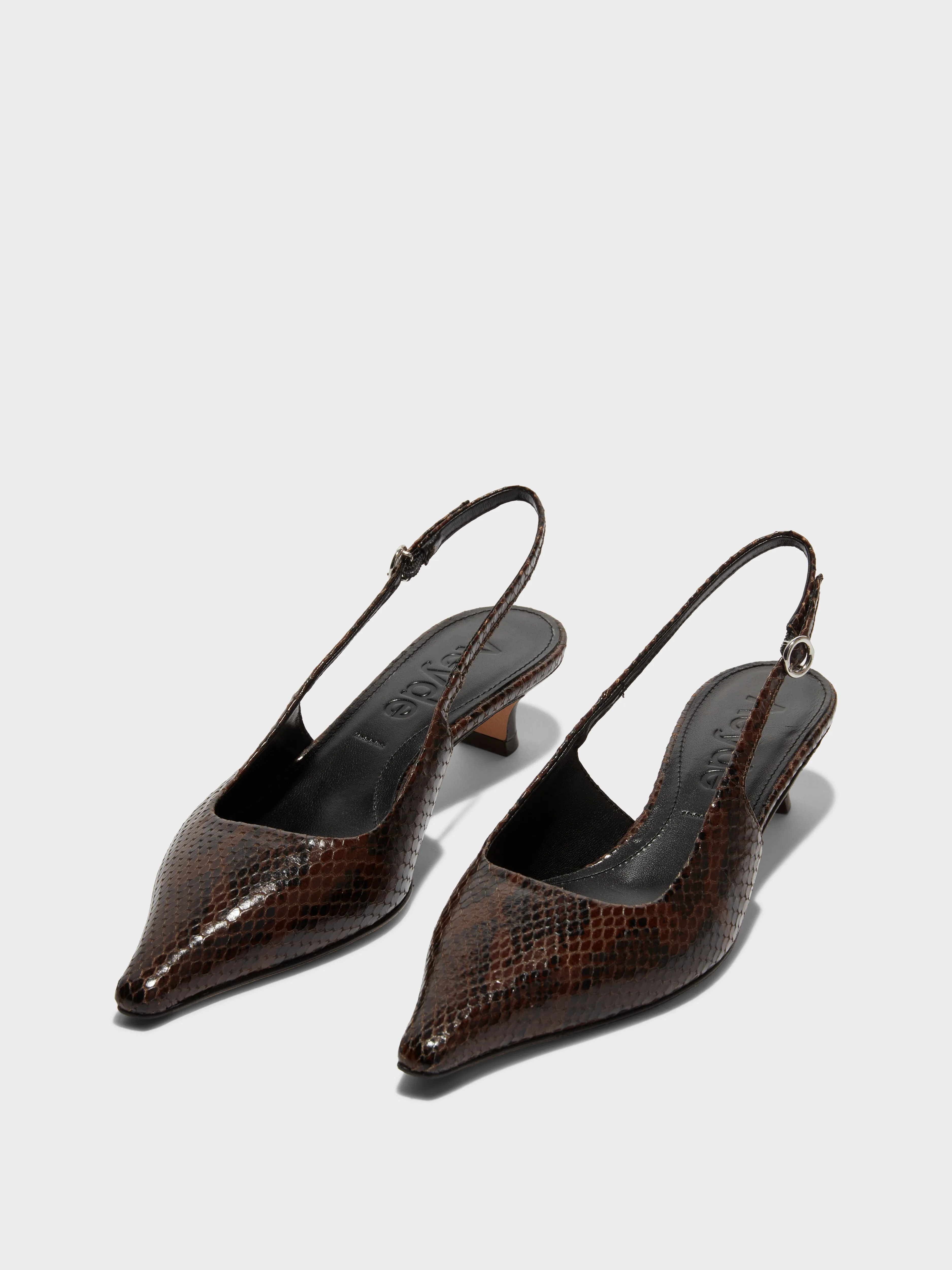 Elegant Catrina Leather Slingback Pumps with Adjustable Strap