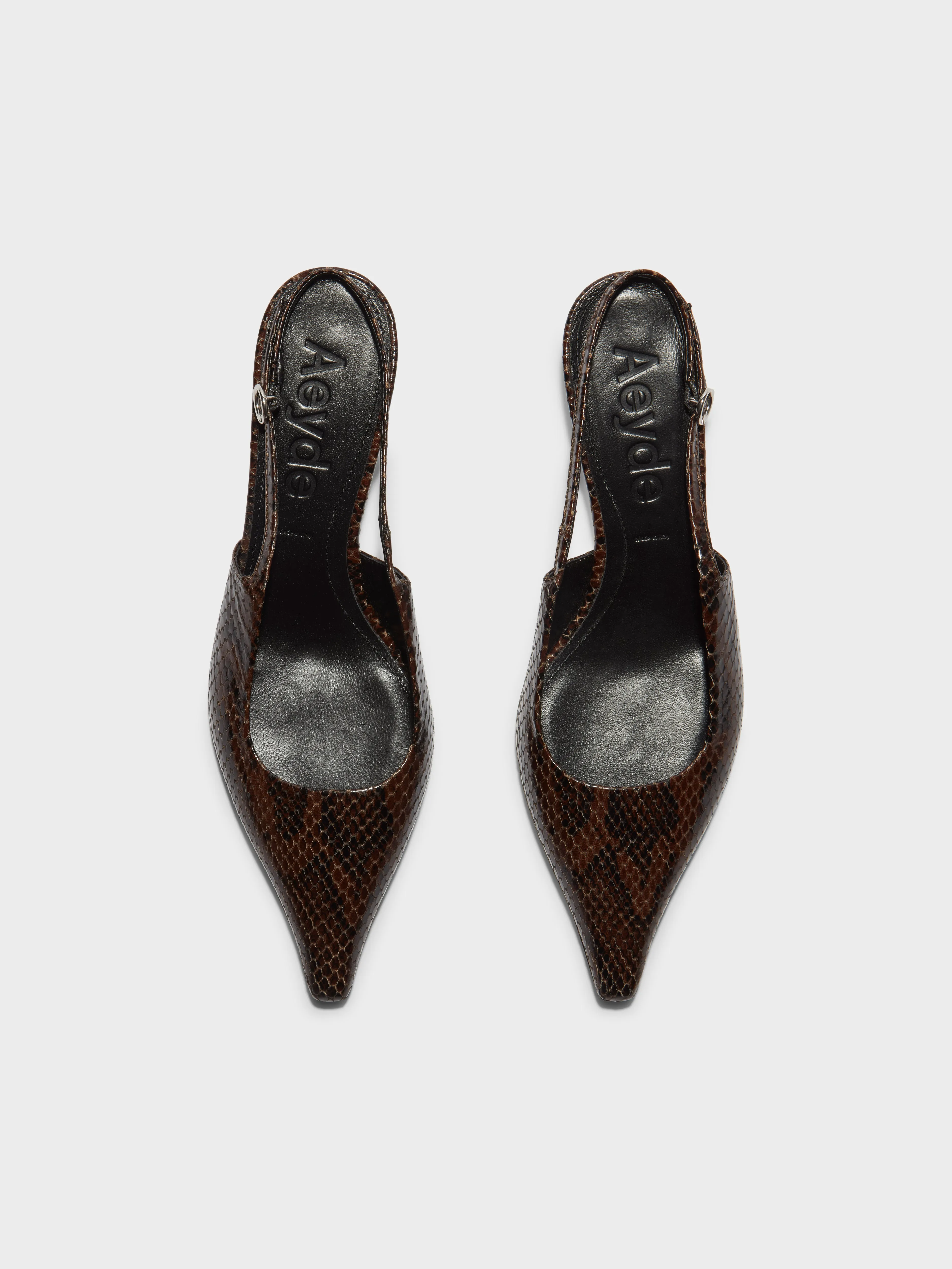 Elegant Catrina Leather Slingback Pumps with Adjustable Strap