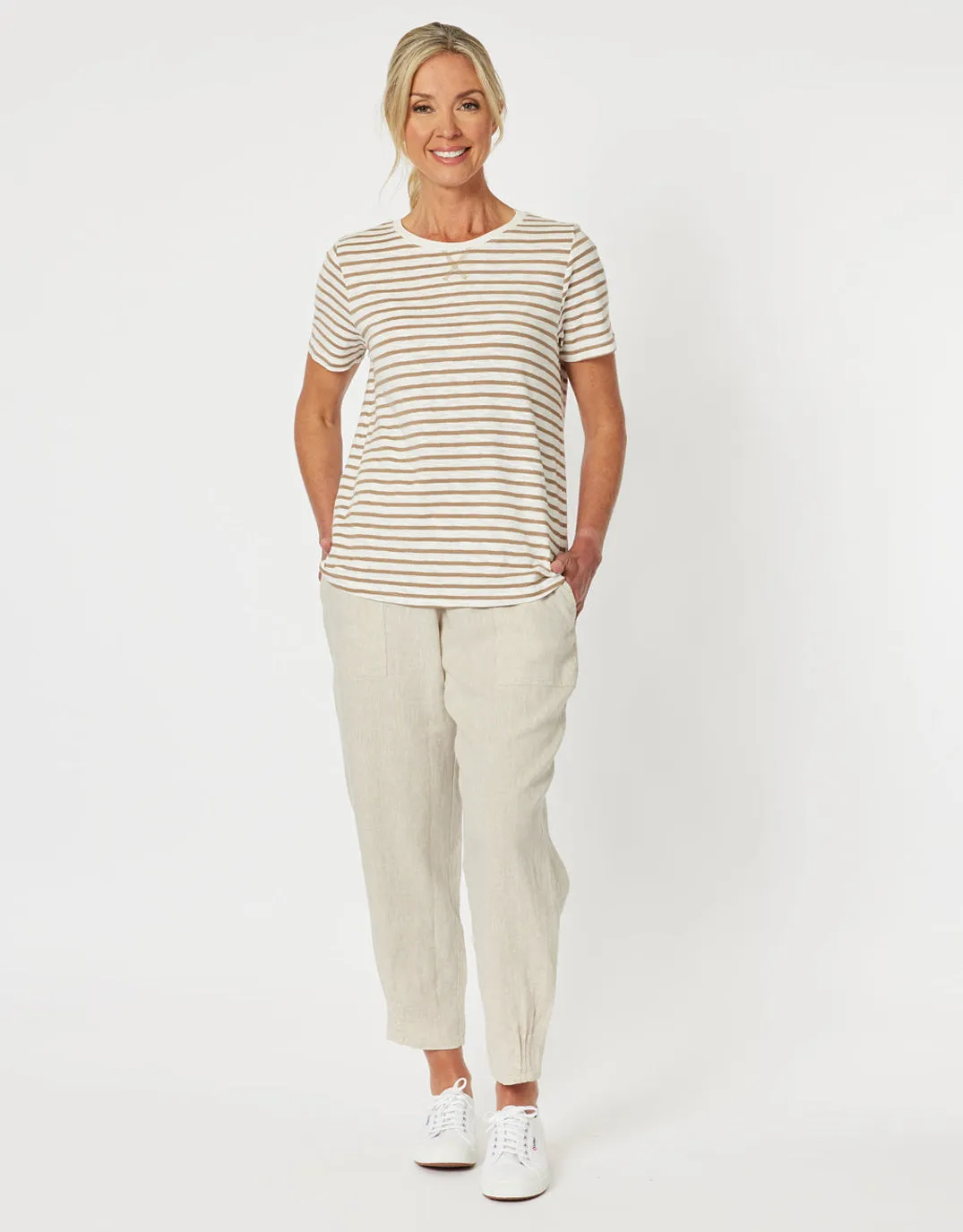 Classic Stripe Tee - Natural