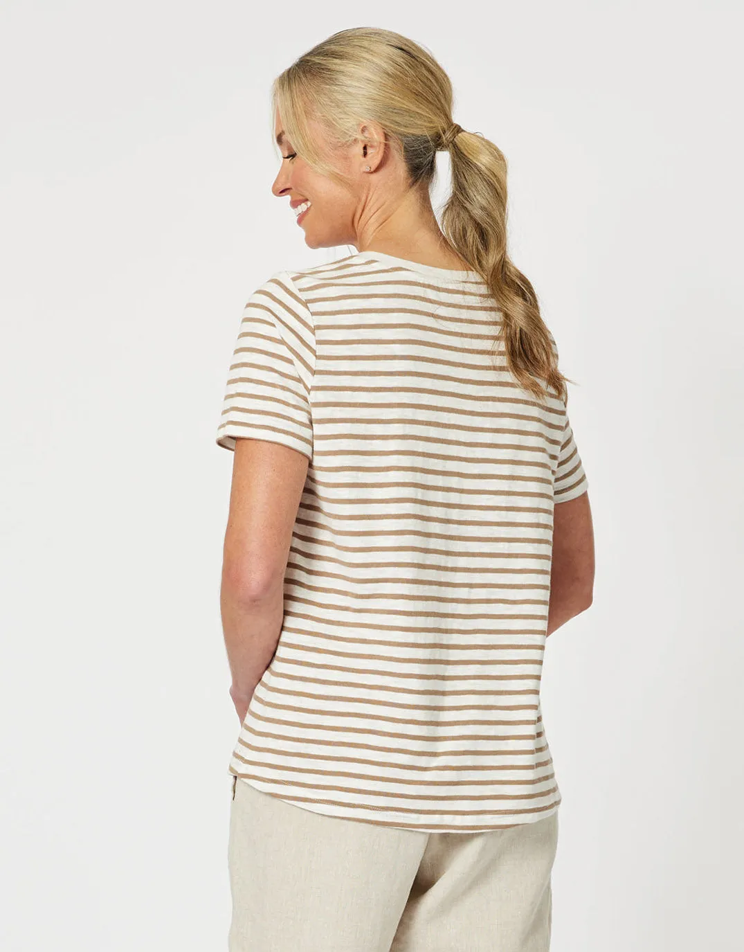 Classic Stripe Tee - Natural