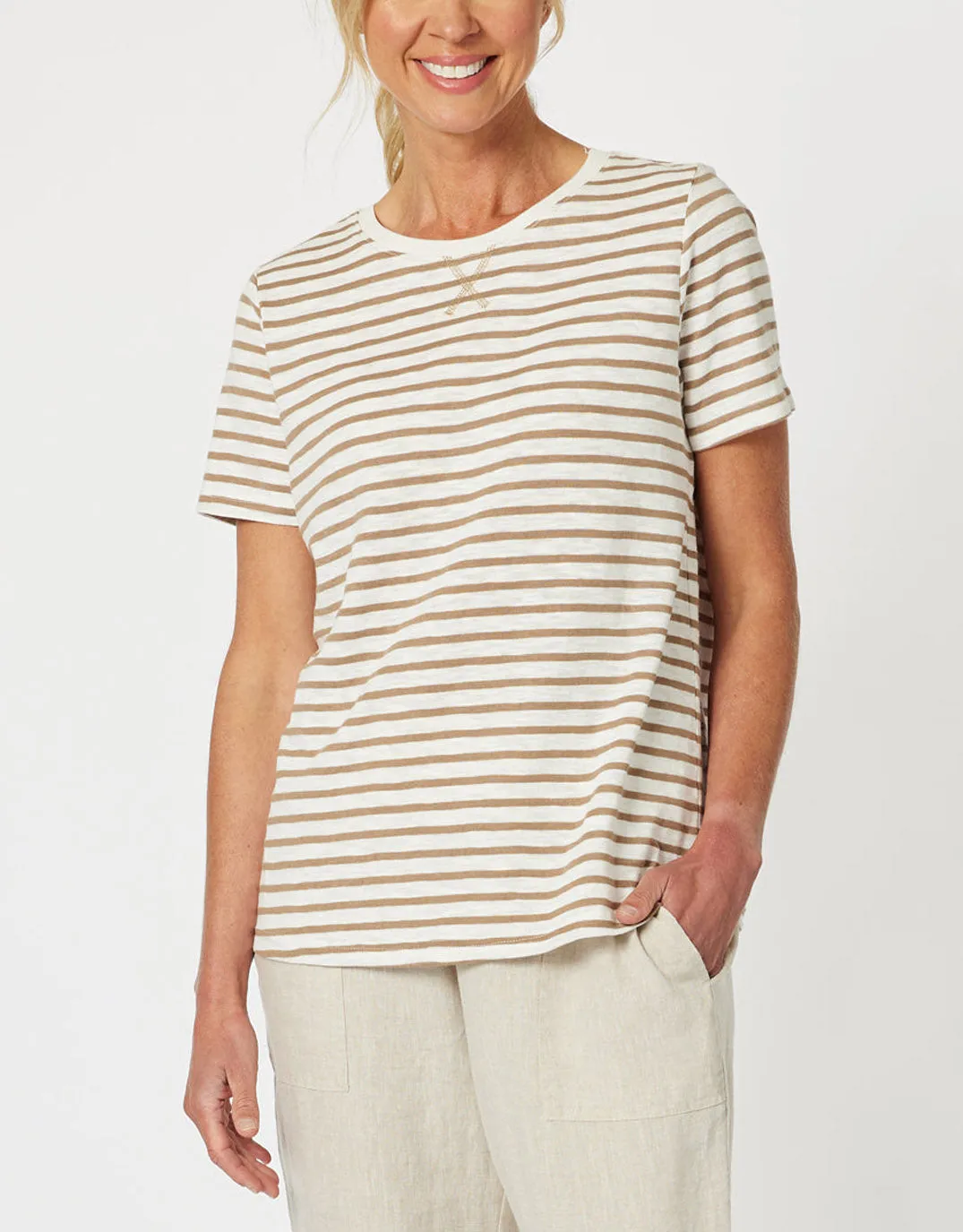 Classic Stripe Tee - Natural