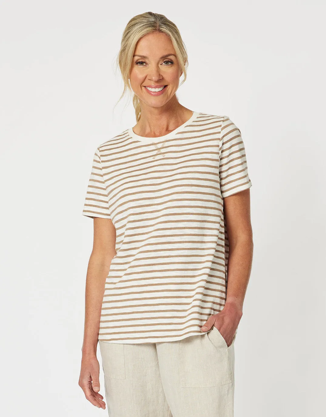 Classic Stripe Tee - Natural