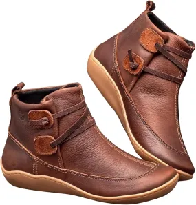 Cowboy Ankle Boots for Women Boots for Women Heeled Boot Women's Black Combat Boots Womens Leather Ankle Boots Flat Women Lace Up Buckle Belt High Heels Platform Ankle Boots