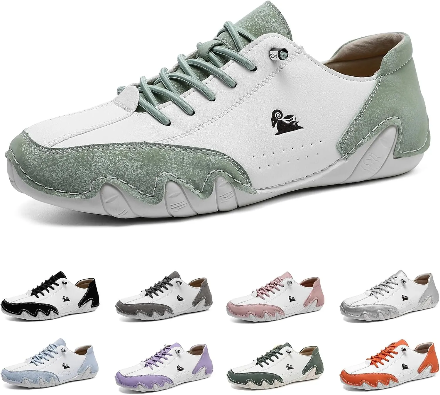 Driving Shoes for Men Women Fashion Leather Beck Shoes with Arch Support,Lightweigh Retro Slip On Walking Sneakers Footwear,Outdoor Comfort Hiking Sports Sneakers