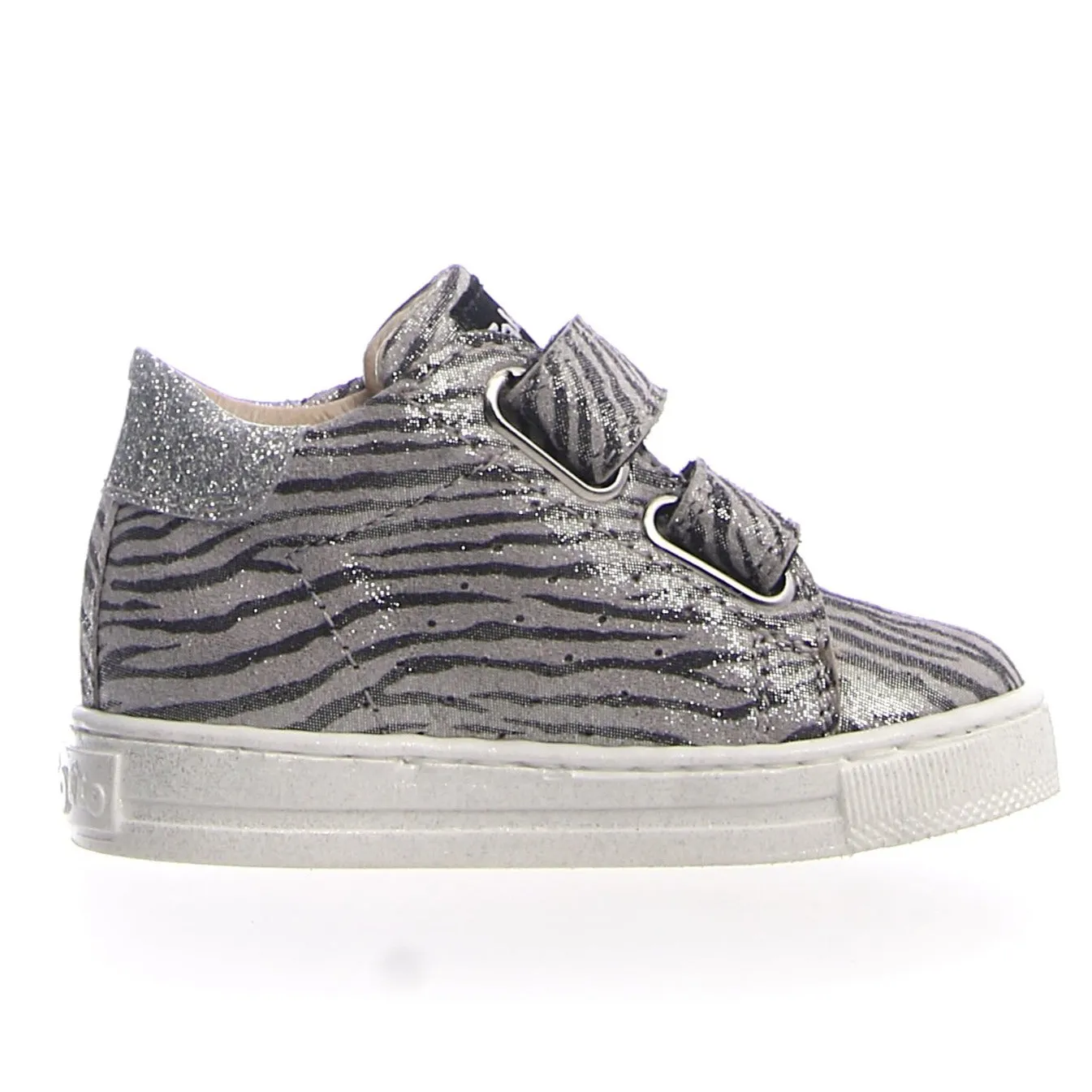 Falcotto Girl's Heart Vl St.Zebra Sneakers - Lam Argento/Silver