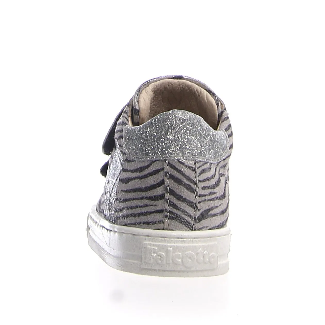 Falcotto Girl's Heart Vl St.Zebra Sneakers - Lam Argento/Silver