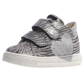 Falcotto Girl's Heart Vl St.Zebra Sneakers - Lam Argento/Silver