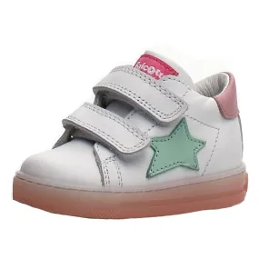 Falcotto Girl's Sasha Vl Calf Fashion Sneakers - White/Pink