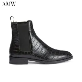 Giuseppe Zanotti Ryim Crocodile-effect Boots
