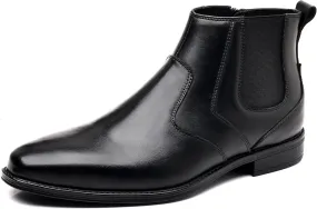 Holy dove Chelsea Boots Men  Genuine Leather,Chelsea Boots for Men with Side Zipper, Casual Slip-On Ankle Boots, Chukka & Oxford Style Dress Boots