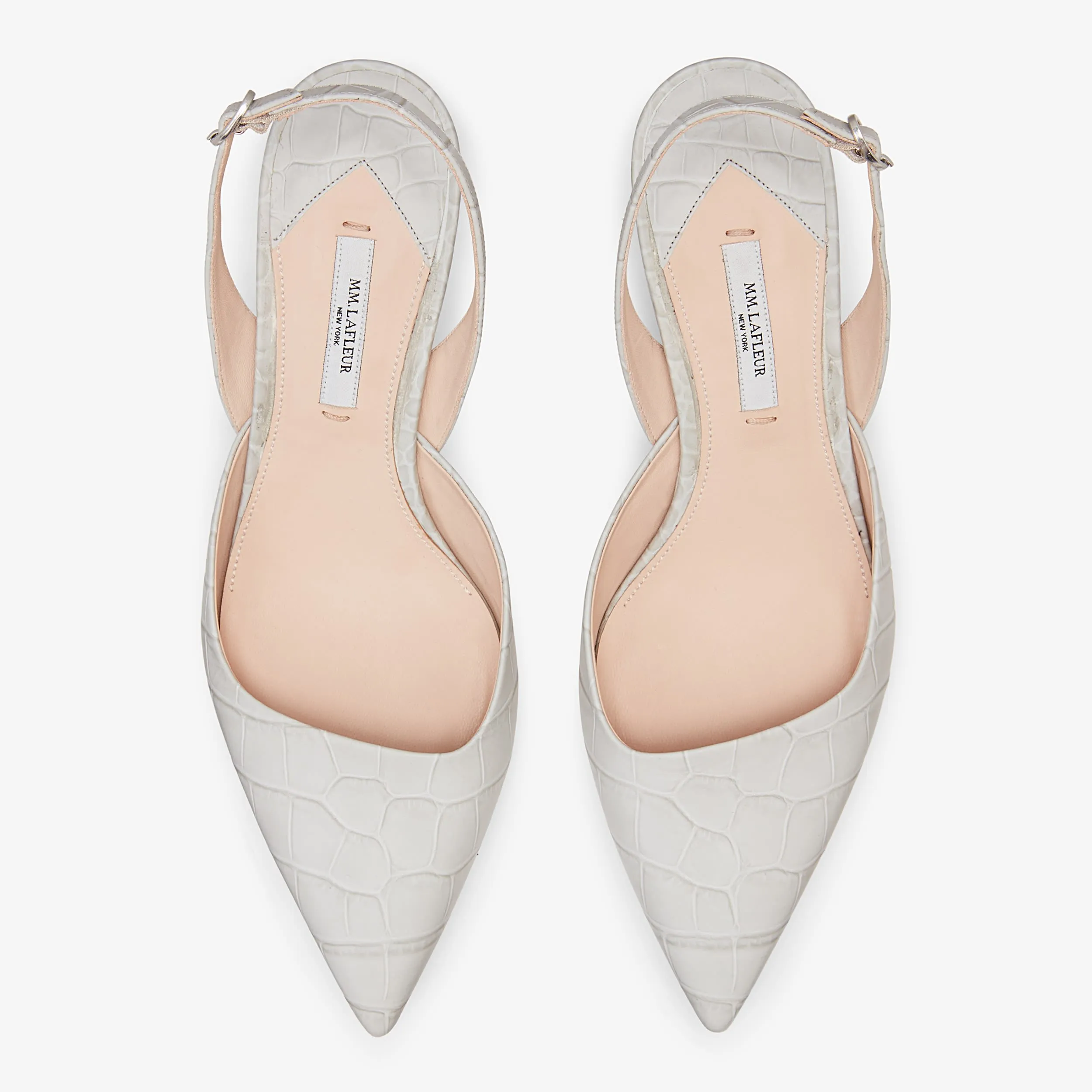 Irene Slingback - Embossed Croc :: Gray
