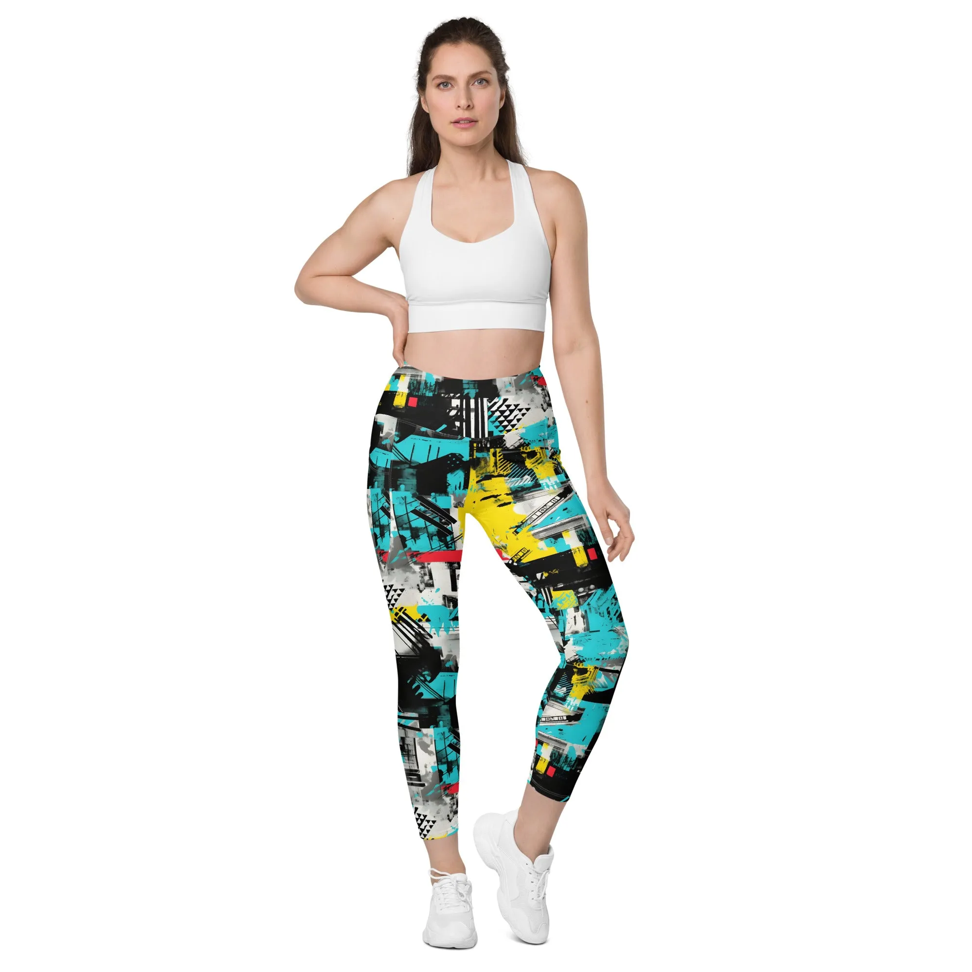 Island Strides: Women's Mile After Mile Tropical Thunder Running Leggings