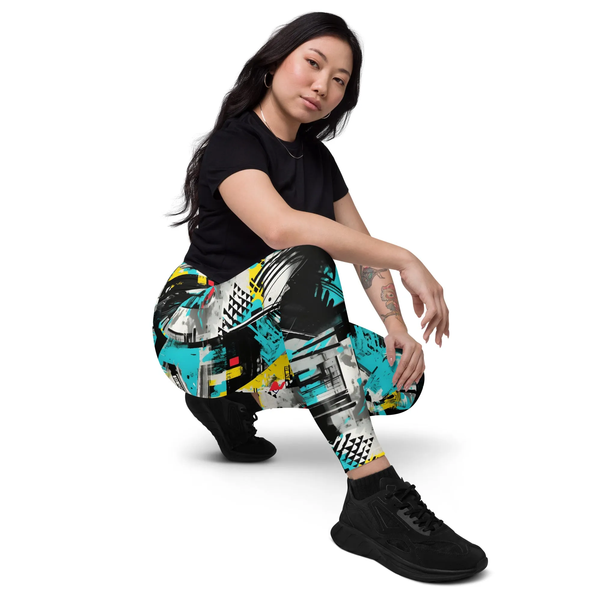 Island Strides: Women's Mile After Mile Tropical Thunder Running Leggings