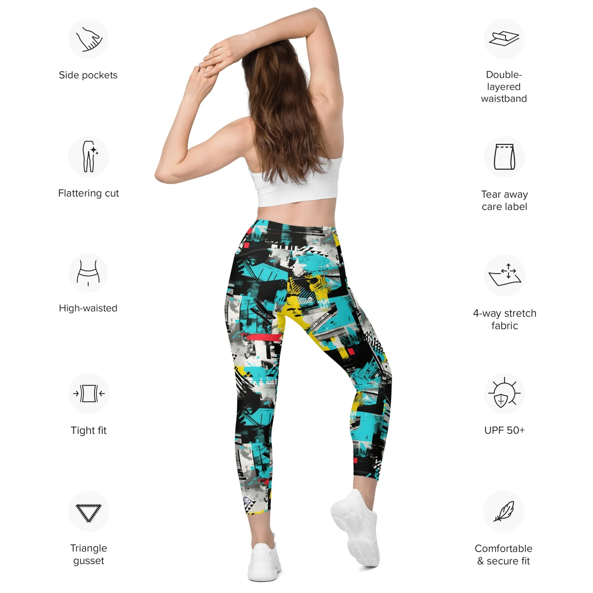 Island Strides: Women's Mile After Mile Tropical Thunder Running Leggings