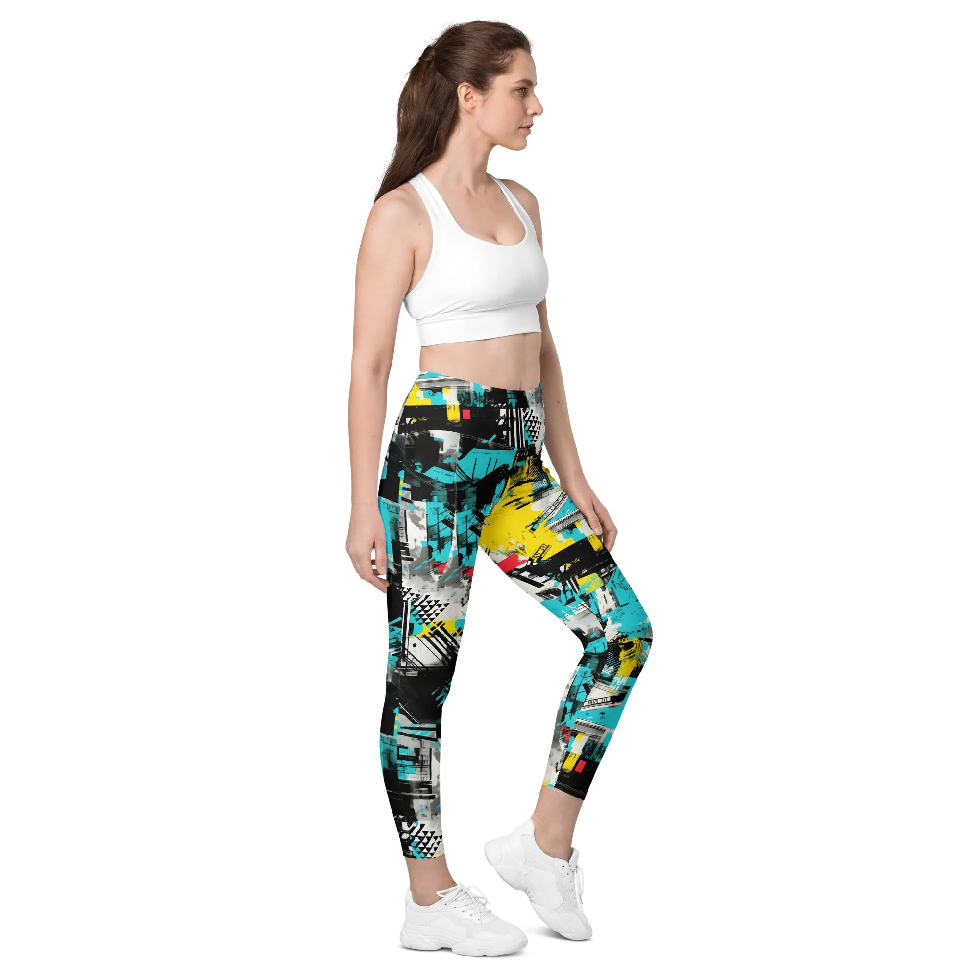 Island Strides: Women's Mile After Mile Tropical Thunder Running Leggings