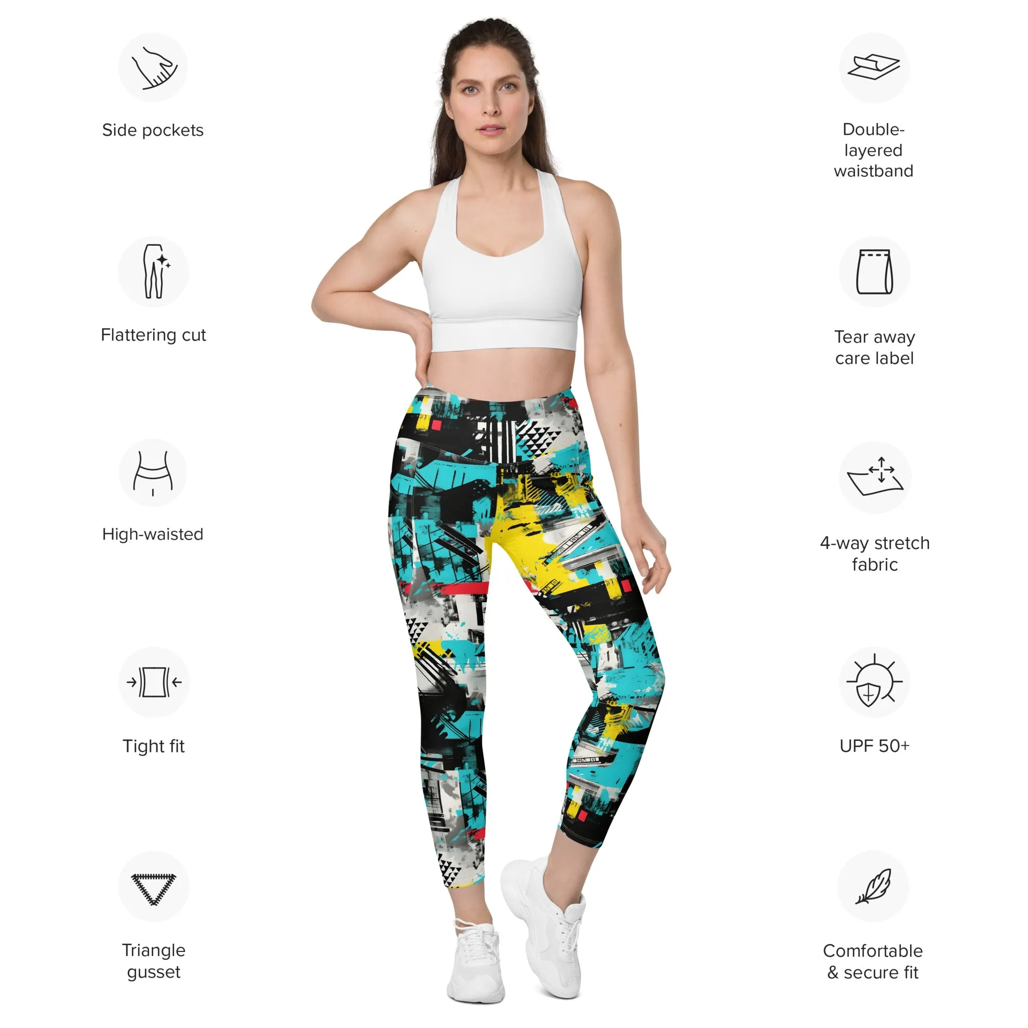 Island Strides: Women's Mile After Mile Tropical Thunder Running Leggings
