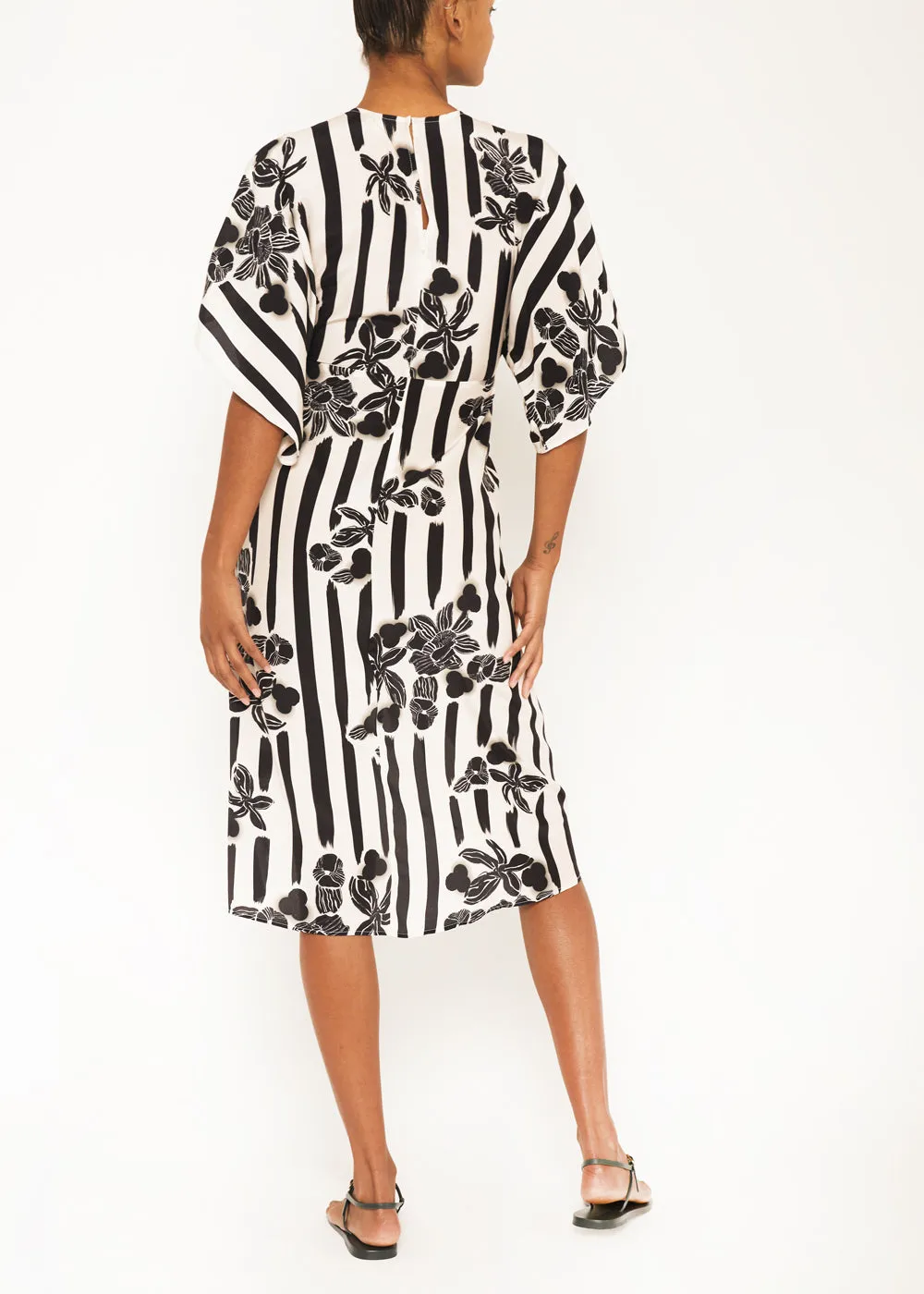 Katie Black White Short Dress