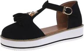 Lausiuoe Wedge Sandals For Women Dressy Summer Platform Ankle Strap Casual Flatform Sandals Strappy Beach Walking Shoes