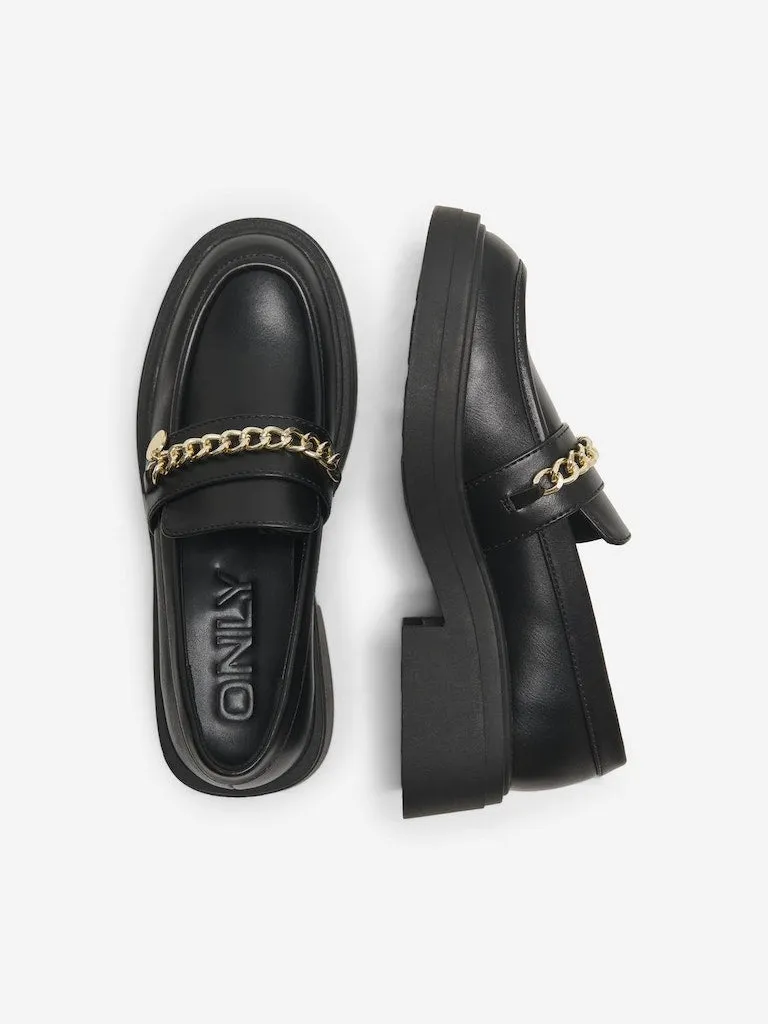 Lazuli Charm Loafer-Black