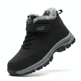 Men's Anti-slip Faux Fur Lining Winter Boots with Double Closure | Ideal for Autumn/Winter