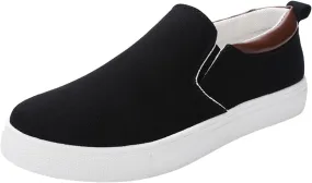Mens Loafers & Slip-Ons Mens Fashion Solid Color Canvas Flat Bottom Comfortable Running Casual Shoes