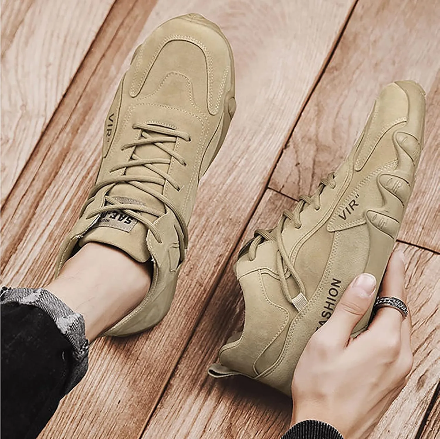 Mens Loafers & Slip-Ons Sports Shoes for Men Popular Labor Work Shoes Wear High Top Board Shoes Casual Leisure