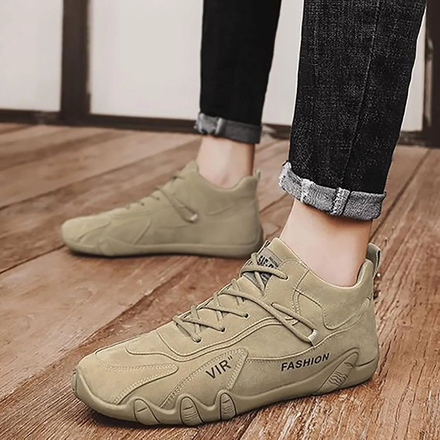 Mens Loafers & Slip-Ons Sports Shoes for Men Popular Labor Work Shoes Wear High Top Board Shoes Casual Leisure