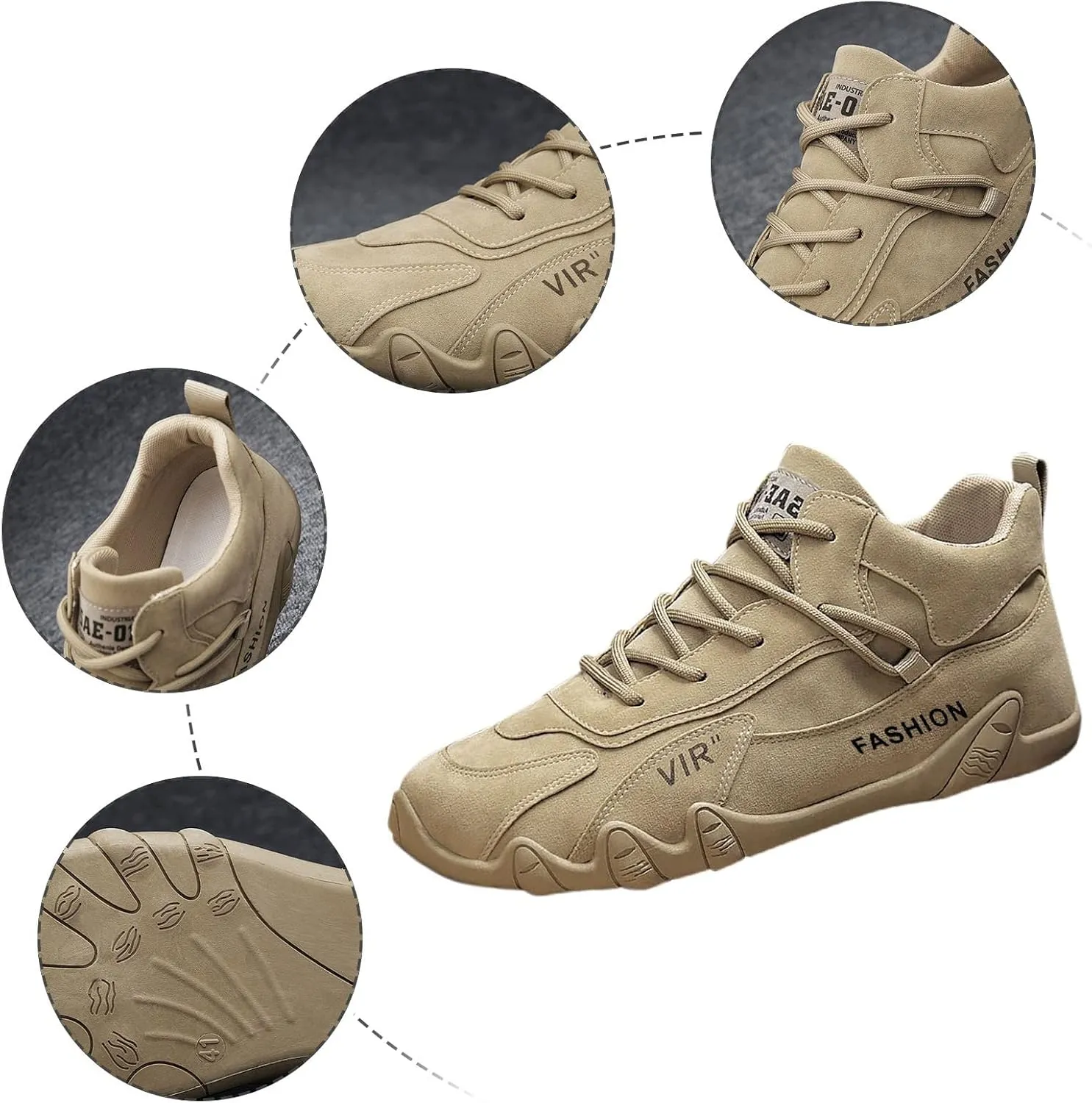 Mens Loafers & Slip-Ons Sports Shoes for Men Popular Labor Work Shoes Wear High Top Board Shoes Casual Leisure