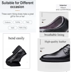 Men's Oxfords Dress Shoes,Leather Business Casual Pointed Toe Breathable Dress Shoes,Non-Slip Breathable Leather Shoes. (Black,9)