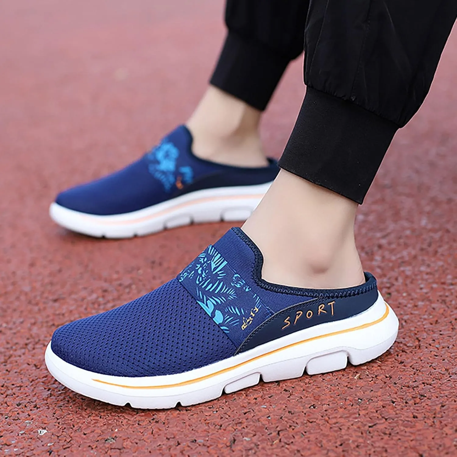 Mesh Orthopedic Walking Shoes Mules for Women 2025 Casual Summer Slip-On Breathable Slippers Hands Free Closed Toe Slingback Slides with Arch-Support